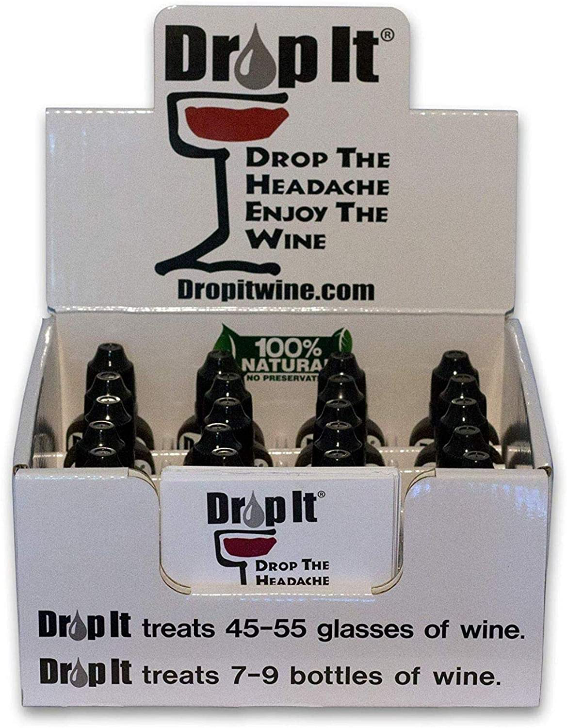 Drop It Wine Drops, 1 Pack - Only Product to Naturally Remove Both Wine Sulfites and Wine Tannins - Can Eliminate Wine Headaches, Wine Allergies and Histamines in 20 Seconds - a Wine Wand Alternative