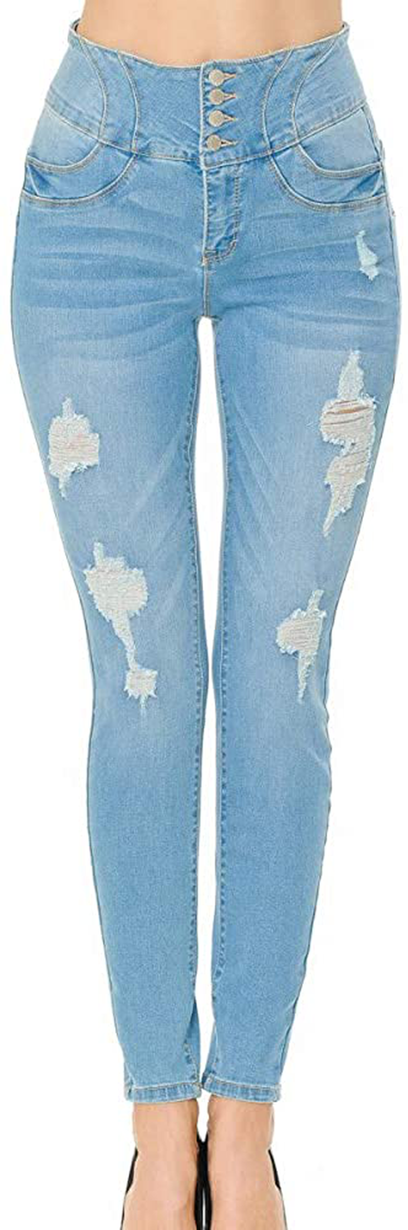 Wax Jean Women's 'Butt I Love You' Push-Up High-Rise Skinny Jeans with Tummy-Tucking Waistband