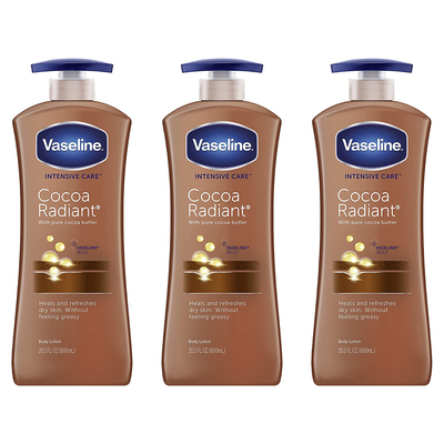 Vaseline Intensive Care Body Lotion, Cocoa Radiant, 20.3 Fl Oz (Pack of 3)