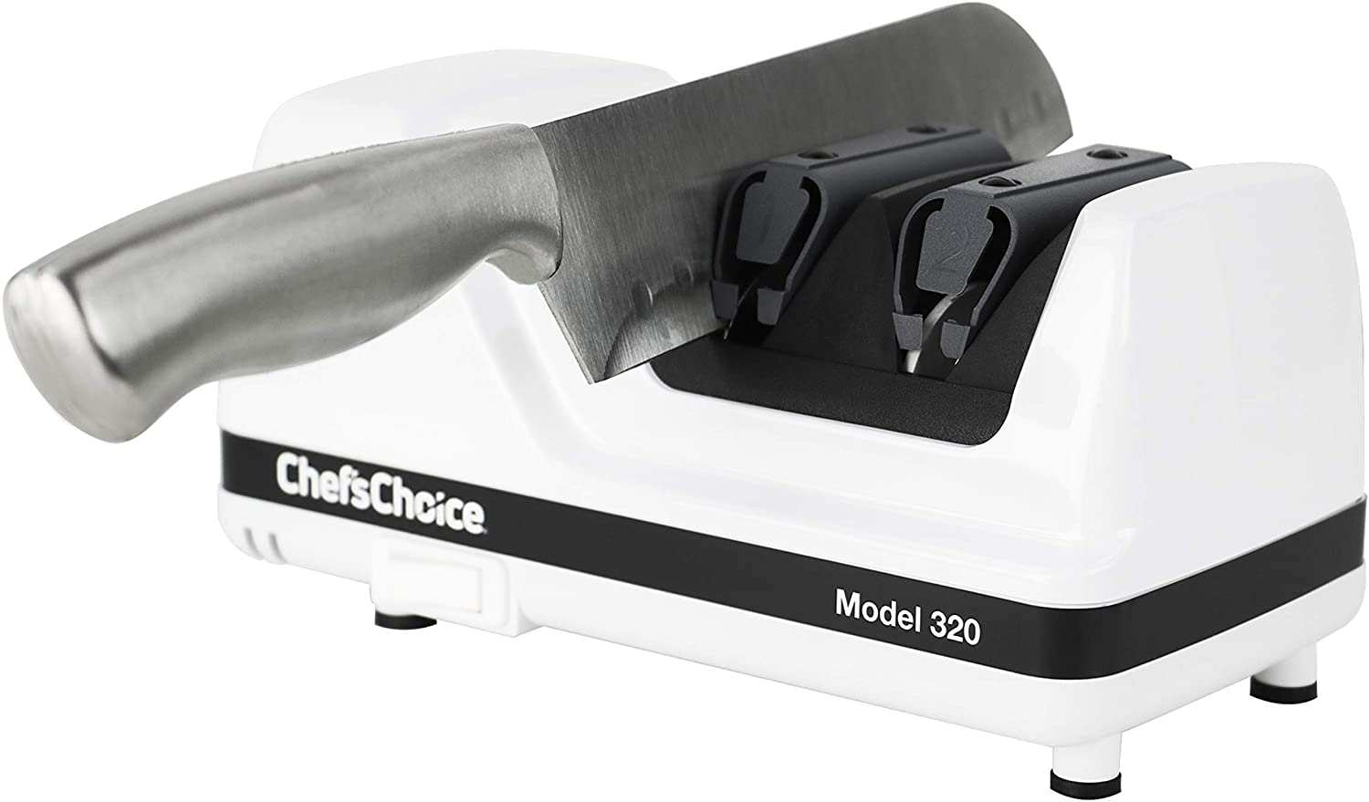Chef'sChoice Trizor XV EdgeSelect Professional Electric Knife Sharpener with 100-Percent Diamond Abrasives and Precision Angle Guides for Straight Edge and Serrated Knives, 3-stage, Gray