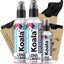 Koala Eyeglass Lens Cleaner Spray Kit | American Made | 18 Ounces + 3 Koala Cloths | Streak and Alcohol Free | Carefully Engineered Glasses Cleaner | Safe for All Lenses