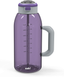 Zak Designs Genesis 64oz Durable Plastic Water Bottle with Interchangeable Lid and Built-In Carry Handle, Leak-Proof Design is Perfect for Outdoor Sports, Viola