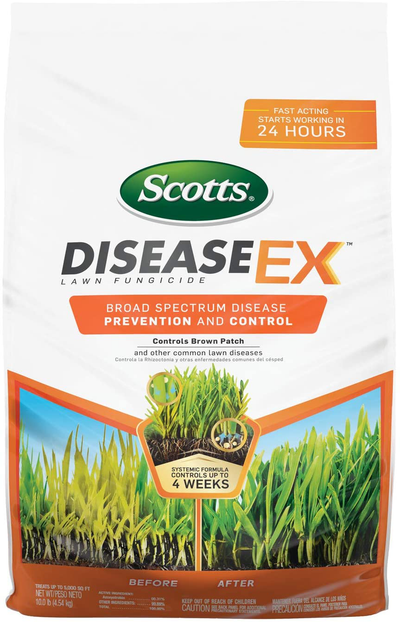 Scotts DiseaseEx Lawn Fungicide - Fungus Control, Fast Acting, Treats up to 5,000 sq. ft., 10 lb.