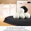Snugpad Wool Dryer Balls XL Size 6 Pack, Natural Fabric Softener 100% Organic Premium New Zealand Wool, No Fillers, anti Static, Lint Free, Odorless, Chemical Free and Reduces Wrinkles, 1000+ Loads, Baby Safe, Saving Energy & Time, White 6 Count