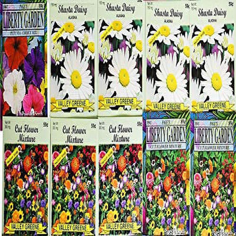 Set of 25 Deluxe Variety Flower Seed Packets 10 Varieties