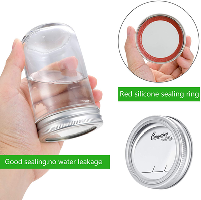 45- Count Regular Mouth Canning Lids with 5 Count Rings for Ball, Kerr Jars - Split-Type Metal Mason Jar Lids for Canning - Food Grade Material, 100% Fit & Airtight for Regular Mouth Jars