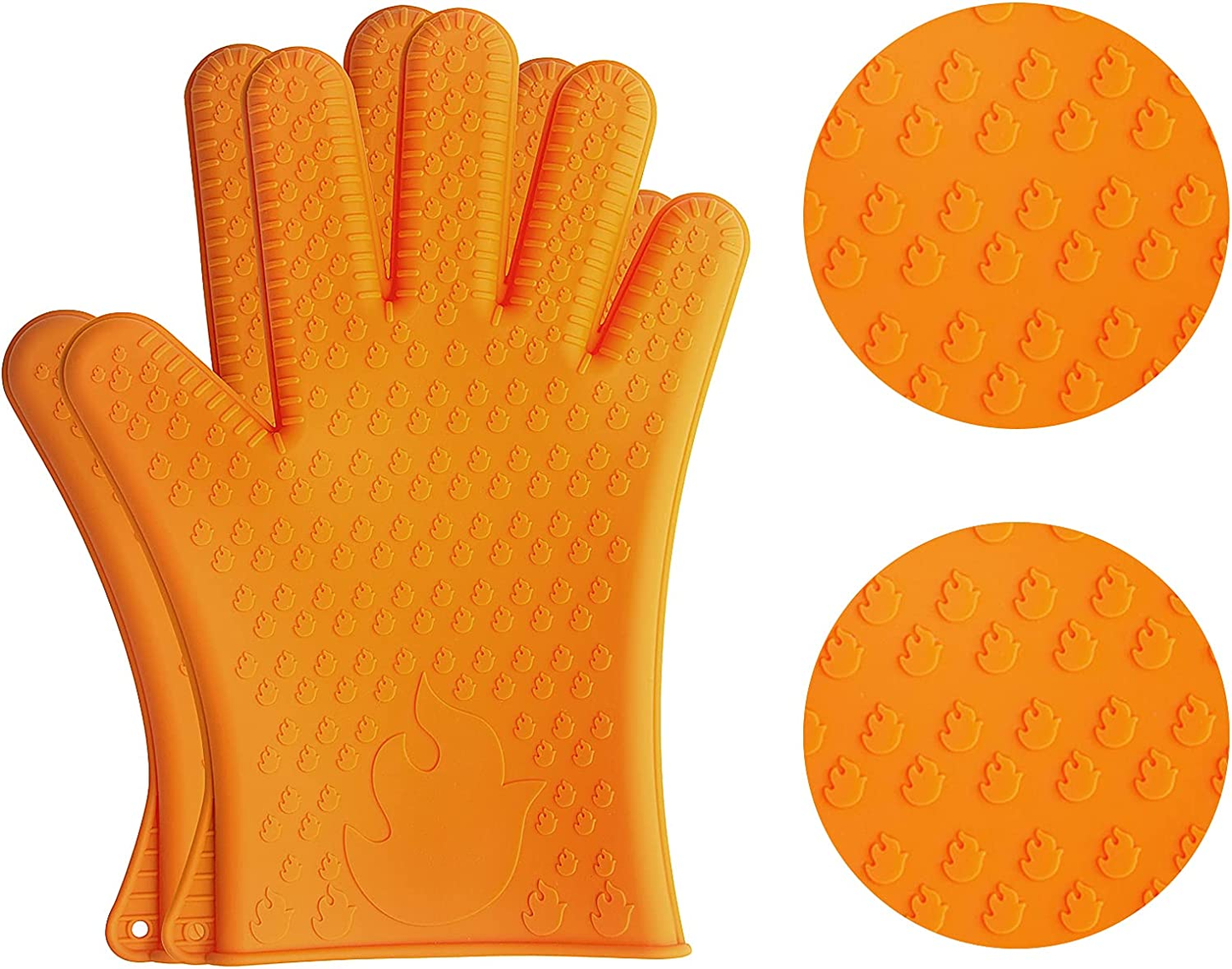 B.B.Q Silicone Smoker Oven Gloves-Bbq Grill Accessories,Extreme Heat Resistant ,Food Grade Kitchen Oven Mitts /Non-Slip Silicone Surface