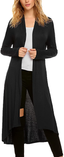 Women's Casual Long Open Front Drape Lightweight Duster High Low Hem Maxi Long Sleeve Cardigan(S-3XL)