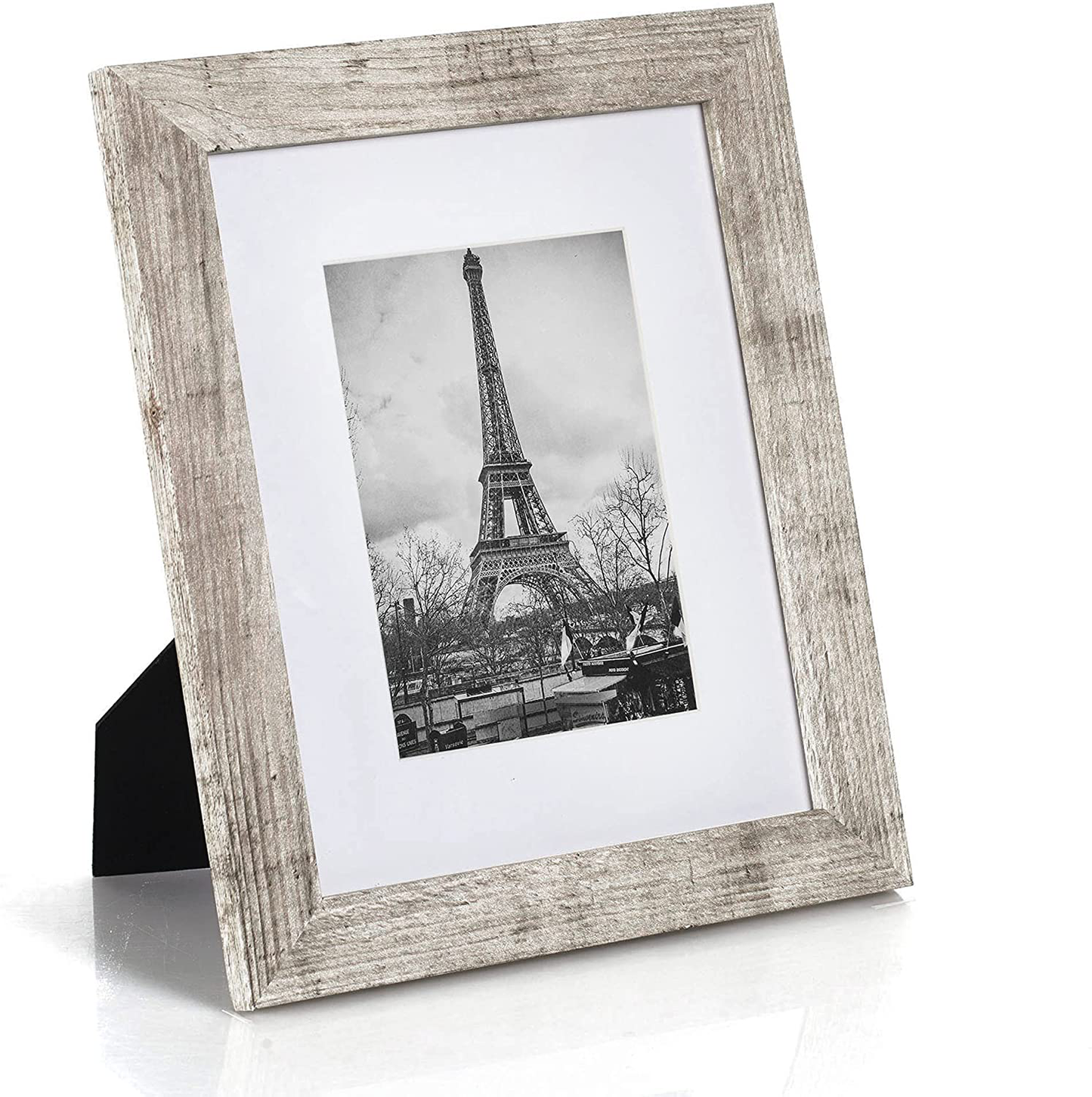 upsimples 8x10 Picture Frame Distressed Burlywood with Real Glass,Display Pictures 5x7 with Mat or 8x10 Without Mat,Multi Photo Frames Collage for Wall or Tabletop Display,Set of 6