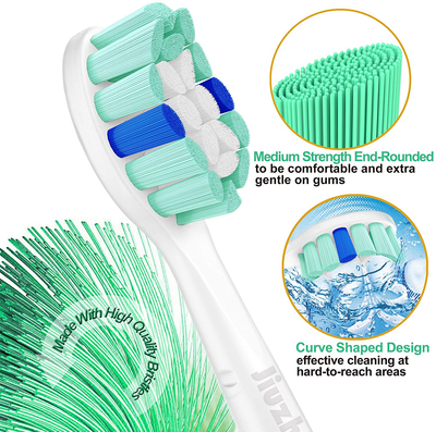 Jiuzhoudeal Replacement Toothbrush Heads for Philips Sonicare C2 Plaque Control ProtectiveClean 4100 5100 6100 Electric Toothbrush HX9023, 10-Pack