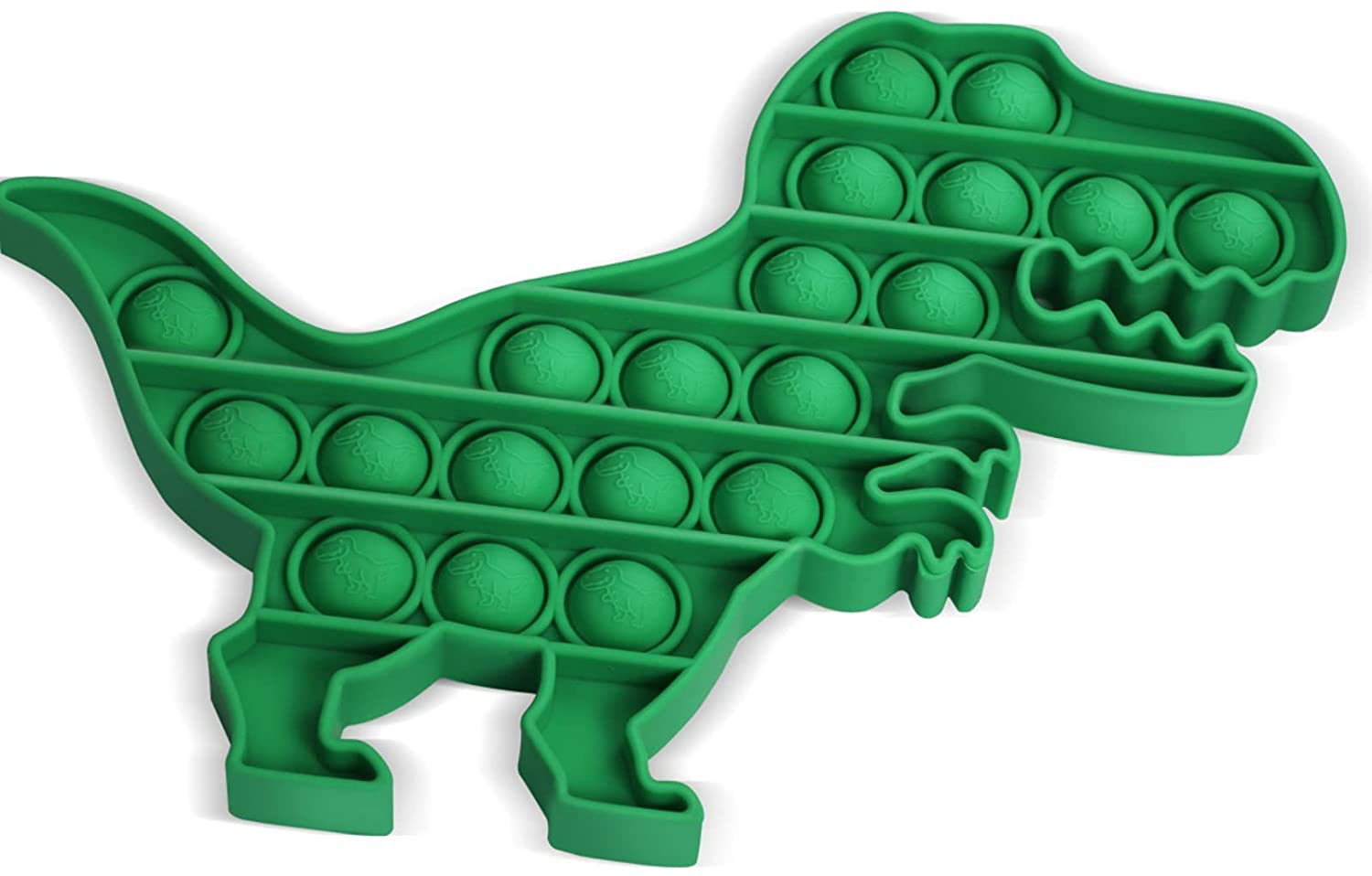 HILUDEER Pop Fidget Popping Toy , Anxiety and Stress Relief Pop Sensory Toys Silicone Logic Board Game It for Teens Kids and Adults (Green Dinosaur)