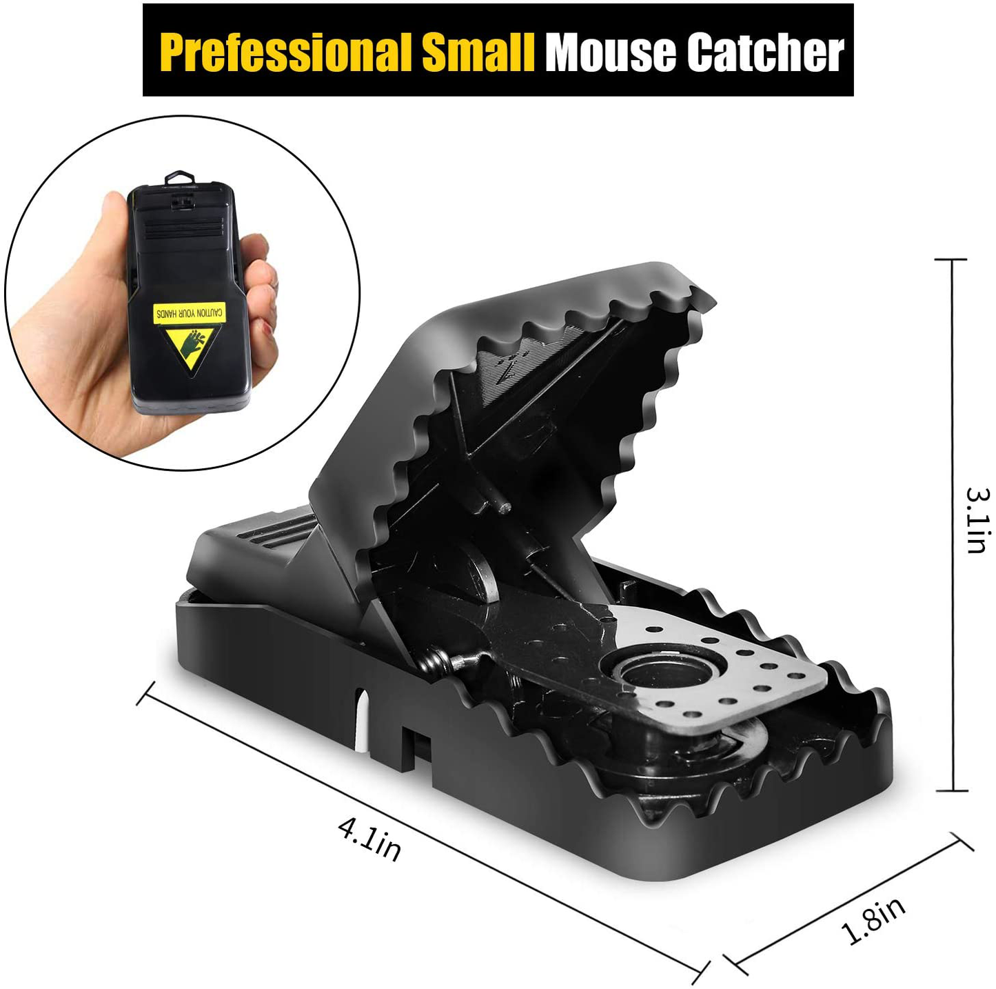 Mouse Trap, Small Rat Traps That Work, Best Humane Mouse Snap Traps No See Kill Mice Traps Mouse Killer with Detachable Bait Cup Safe and Effective Mouse Catcher for Home House Indoor Outdoor-12Pcs