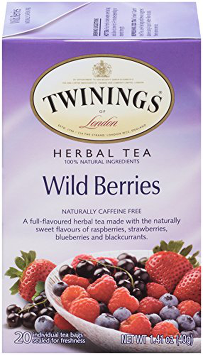 Twinings of London Wild Berries Herbal Tea, 20 Count (Pack of 6)