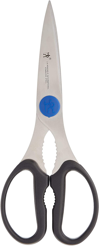 HENCKELS Heavy Duty Kitchen Shears that Come Apart, Dishwasher Safe, Black, Stainless Steel, Blue