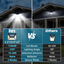 6 Pack Solar Outdoor Lights - 118 LED Motion Sensor Security Lights with 3 Lighting Modes 