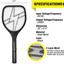 BugKwikZap 2PK of Electric Bug Zapper 3300 V, Mosquito / Fly / Bee Killer Racket, 2AA Battery Powered Fly Swatter Great for Home, Outdoor - Safe to The Touch