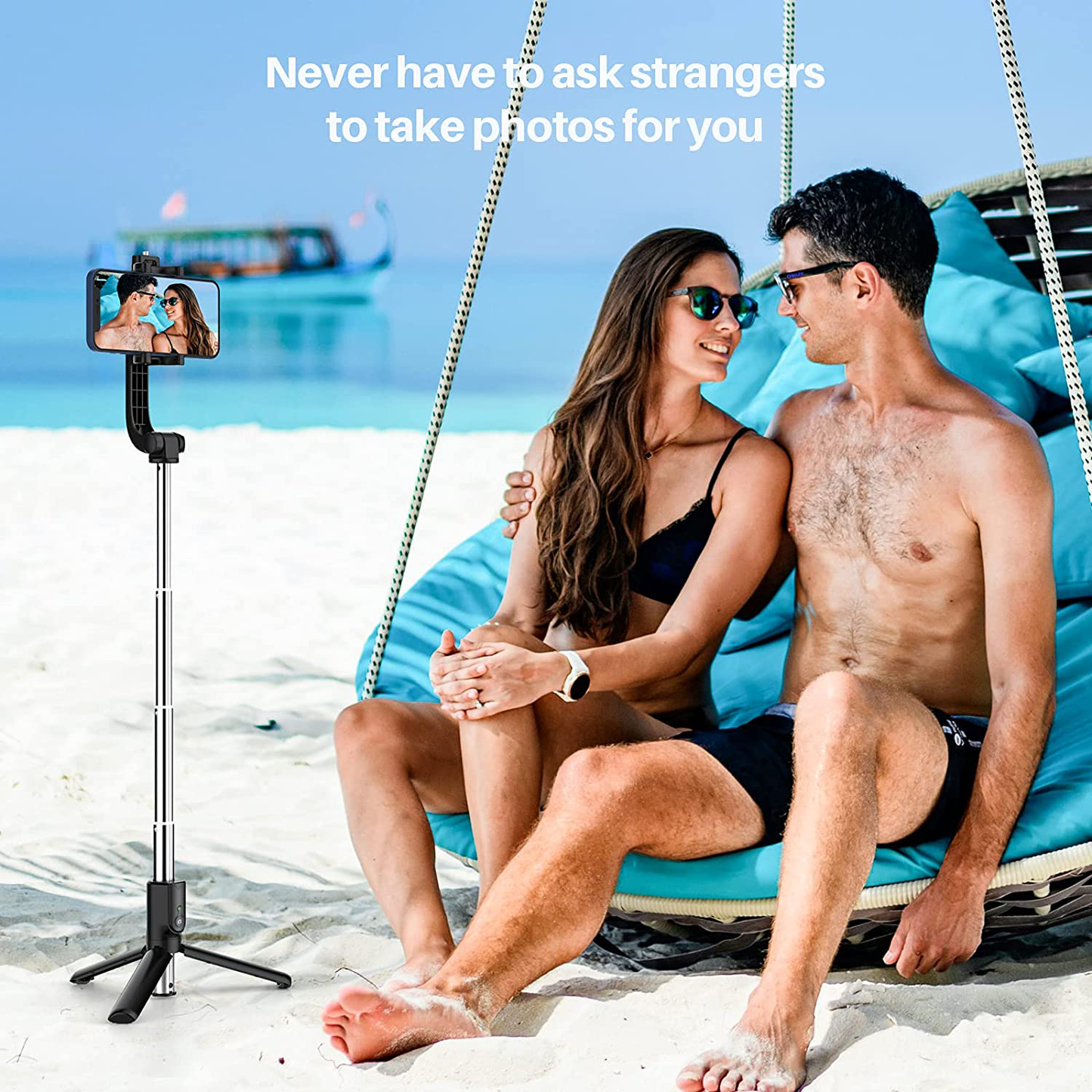 Yoozon Selfie Stick Phone Tripod, All in One Extendable & Portable Iphone Tripod Selfie Stick with Wireless Remote, Compatible with Iphone 13 Pro Max/13 Mini/13/12, Galaxy S21/Note 20/S10, Google Etc