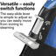 Hamilton Beach Iron 2-in-1 Handheld Iron & Garment Steamer for Clothes with Continuous Steam Nozzle, Nonstick Soleplate, 1200 Watts, Blue/Black