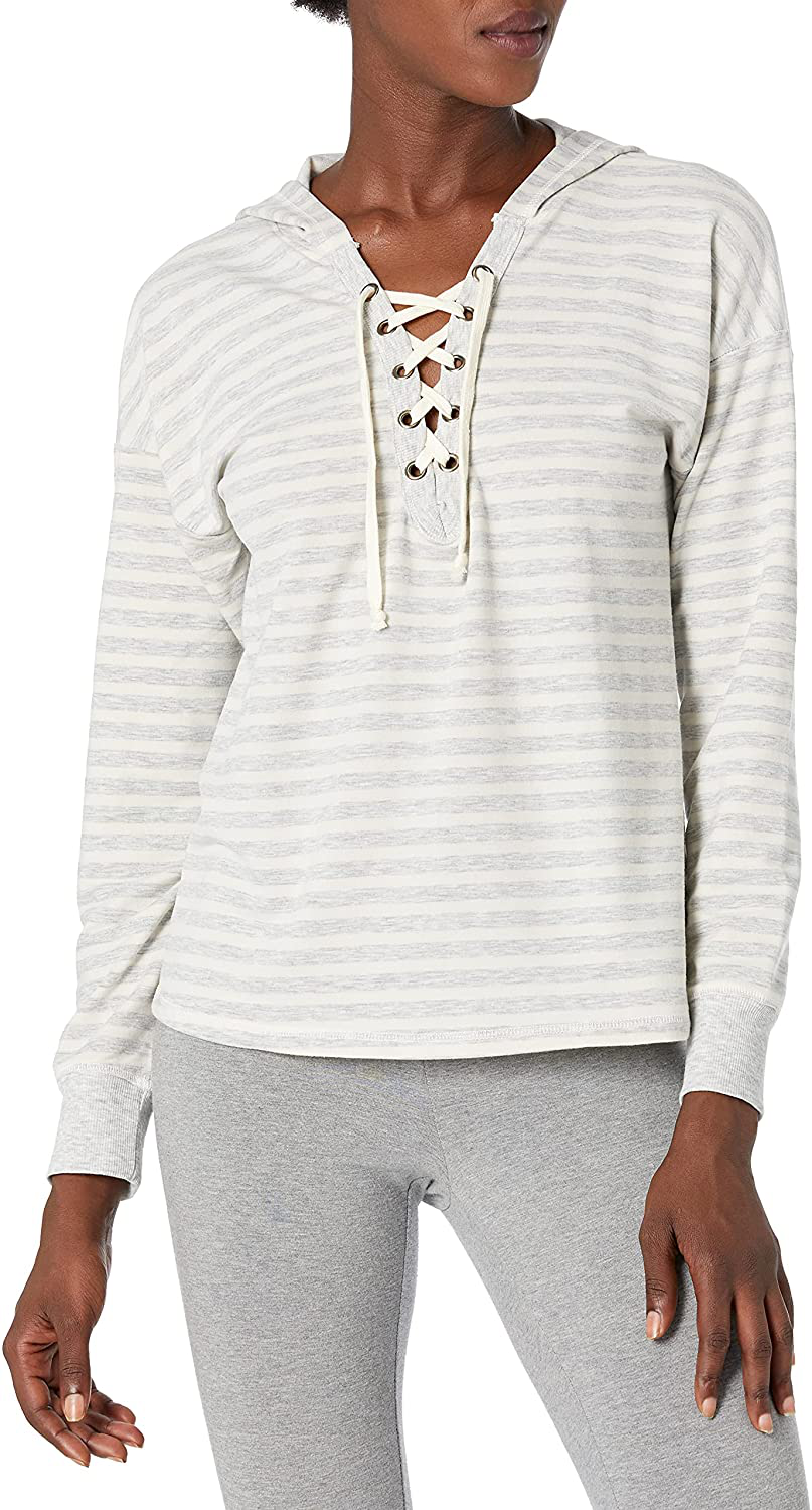 Mae Women's Loungewear Lace Up Sweatshirt with Hood