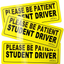 CARBATO Student Driver Magnet Safety Sign Vehicle Bumper Magnet - Car Vehicle Reflective Sign Sticker Bumper for New Drivers - Set of 3