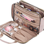 NISHEL Travel Toiletry Bag, Portable Makeup Organizer, Stand up Cosmetic Bag, Travel Cosmetic Case for Travel Sized Toiletries, Pink