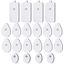 TENS/EMS Unit Pads 20 Pack Snap Electrode Pads NURSAL Tens Unit Replacement Pad Reuse More Than 30 Times