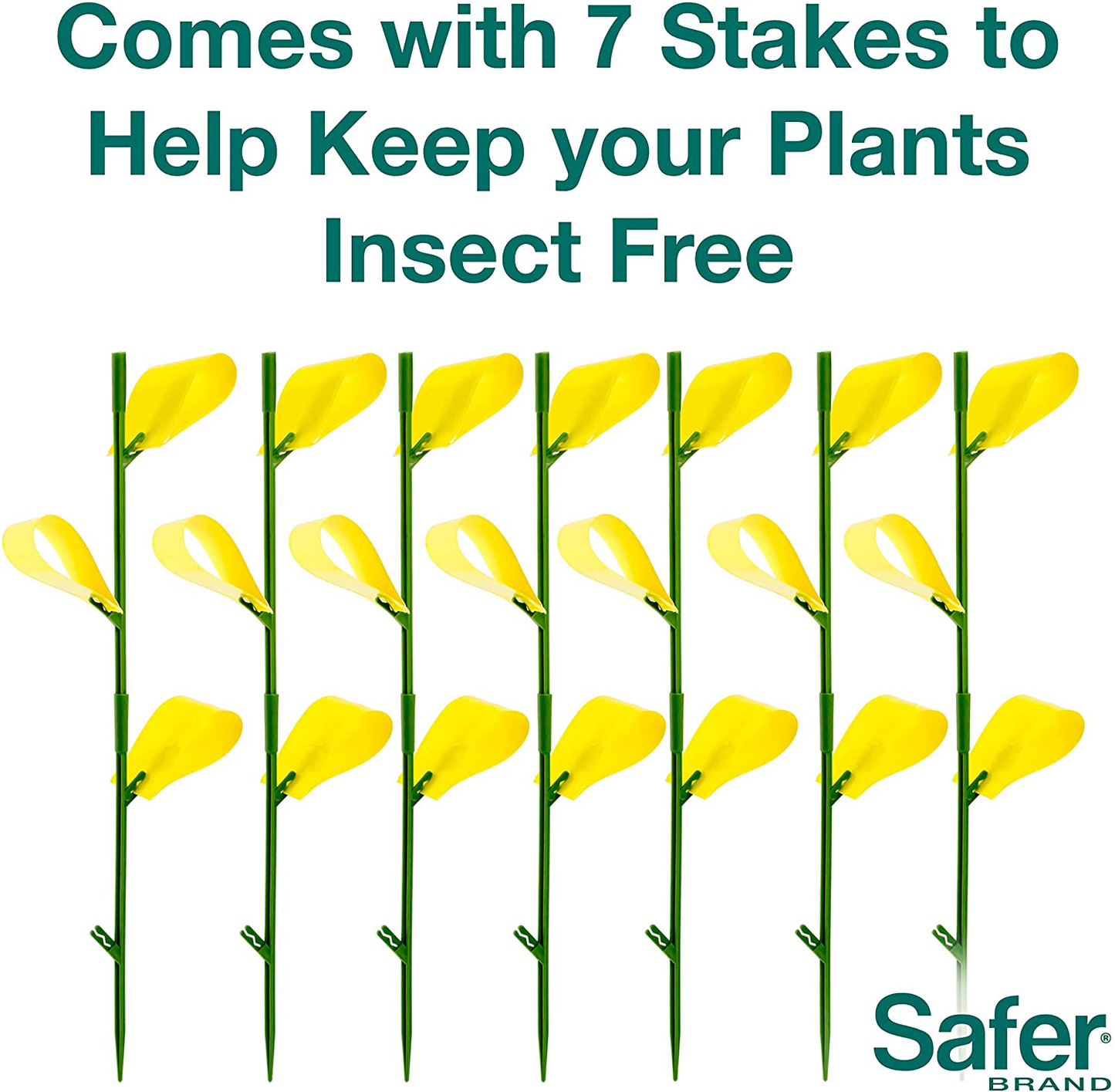 Safer Brand SF5026 Houseplant Sticky Stakes Insect Traps, 1 Pack, One Color