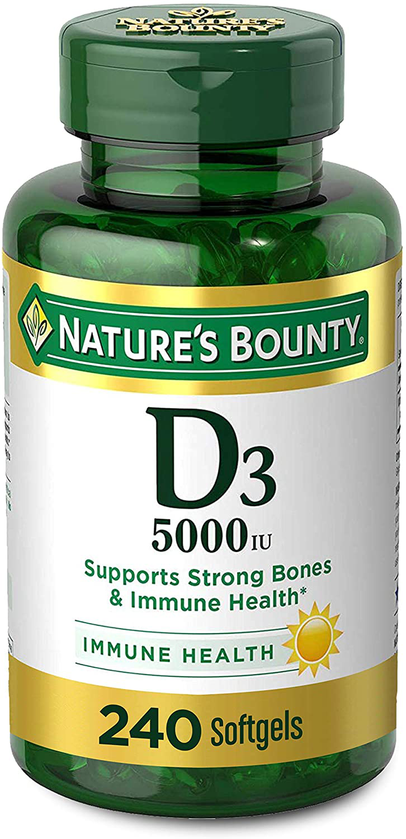 Vitamin D by Nature’s Bounty for immune support. Vitamin D provides immune support and promotes healthy bones. 5000IU