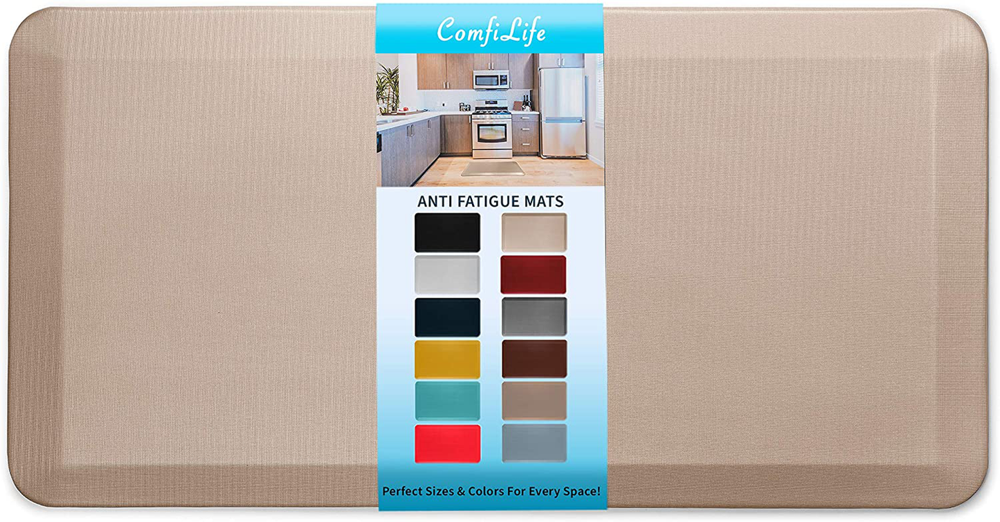 ComfiLife Anti Fatigue Floor Mat – 3/4 Inch Thick Perfect Kitchen Mat, Standing Desk Mat – Comfort at Home, Office, Garage – Durable – Stain Resistant – Non-Slip Bottom