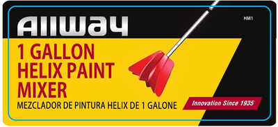 ALLWAY Series 10031 HM1 1 Gallon Helix Paint Mixer, 128 Fl Oz (Pack of 1), Silver