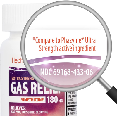 Healtha2Z Gas Relief Simethicone 180Mg | 120 Softgels | Ultra Strength | Relieves from Stomach Discomfort and Gas | anti Flatulence | Relieves Gas Fast