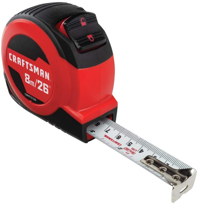 CRAFTSMAN Tape Measure, Self-Lock, 25-Foot with Stud Finder, 3/4-Inch Depth and Torpedo Level, 9-Inch (CMHT82390, CMHT77633 & CMHT37225S)