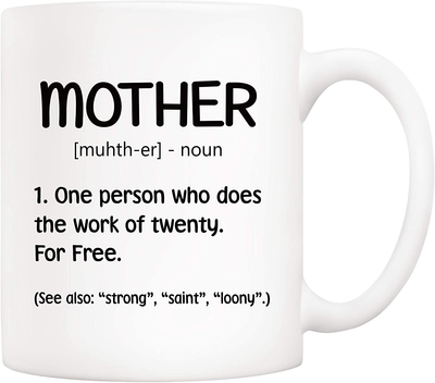 Mothers Day Gifts Funny Mother Definition Coffee Mug, White 11 Oz