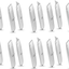 Internet's Best Classic Utility Knife - Set of 20 - Retractable Razor Knife Set - Extra Blade Refills - Box Cutter Locking Razor Knife - Full Metal Body - Silver