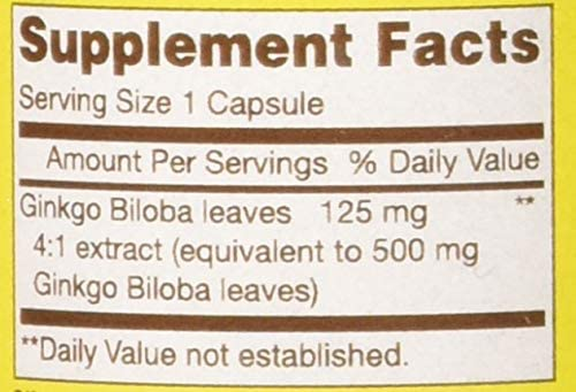 Mason Natural Ginkgo Biloba - Improve Mental Alertness, Supports Optimal Brain Function, Herbal Supplement, 60 Capsules