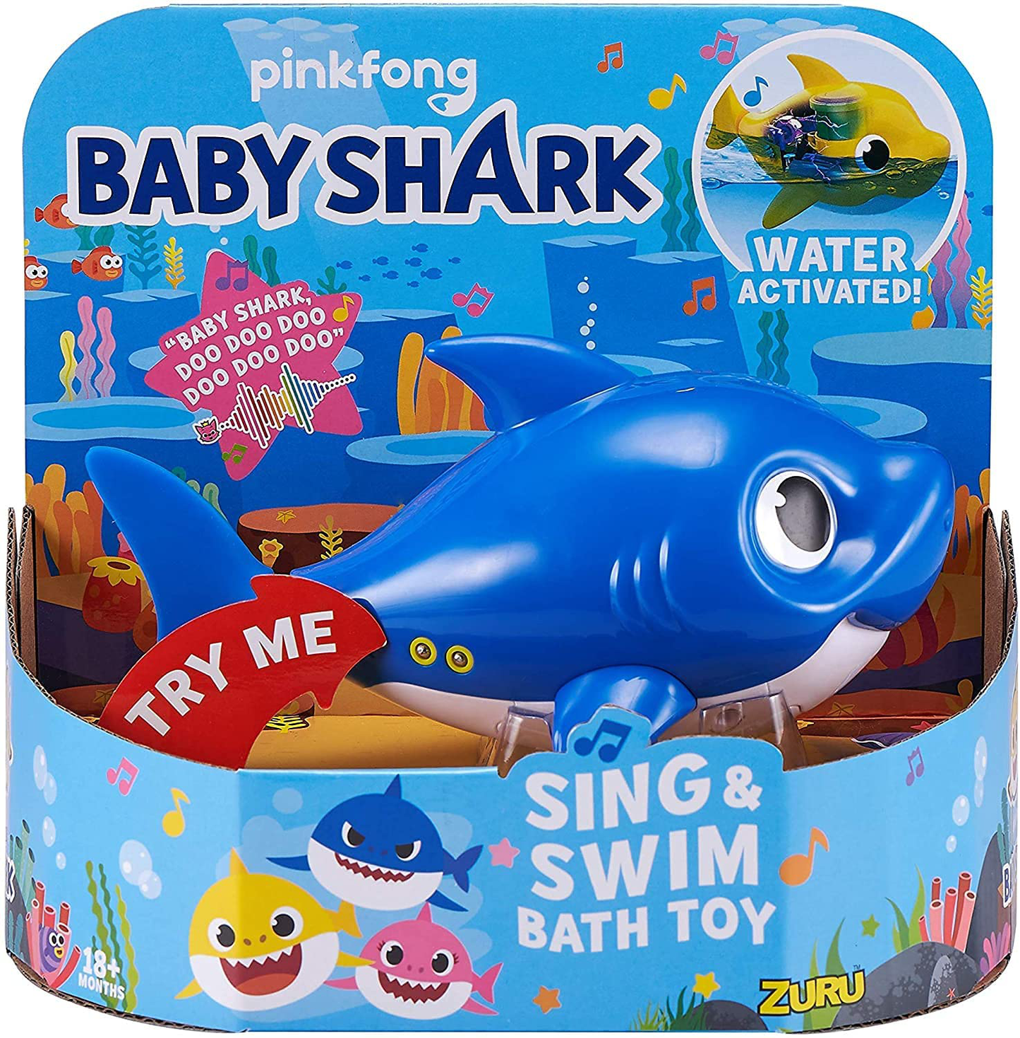 Robo Alive Junior Baby Shark Battery-Powered Sing and Swim Bath Toy