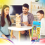 Real Wood Mini Tumble Tower Classic Game, Travel Size 4 Inch by JARU. Tumbling Tower of Classic Toys Games Party Favors Toy Mini Board Games for Kids and Adults 3276-1A