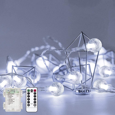Metaku Globe String Lights Fairy Lights Battery Operated 33ft 80LED String Lights with Remote Waterproof Indoor Outdoor Hanging Lights Decorative Christmas Lights for Home Party Patio Garden Wedding