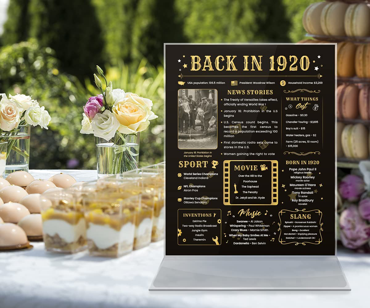 Back in 1930 Poster - [Unframed 8x10] - 91st Birthday Gifts for Woman or Man - funny Gifts Ideas for Grandma and Grandpa - Black Birthday Poster - Birthday Decorations