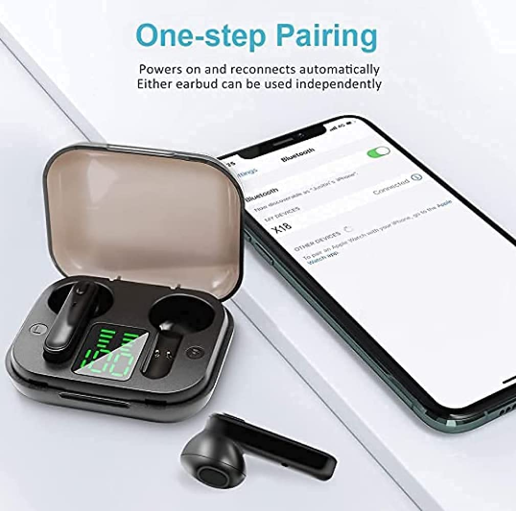 Earbuds HPKGMKG Charging Case Built, Wireless Earbuds Bluetooth,Mic Ipx5 Waterproof Earphones