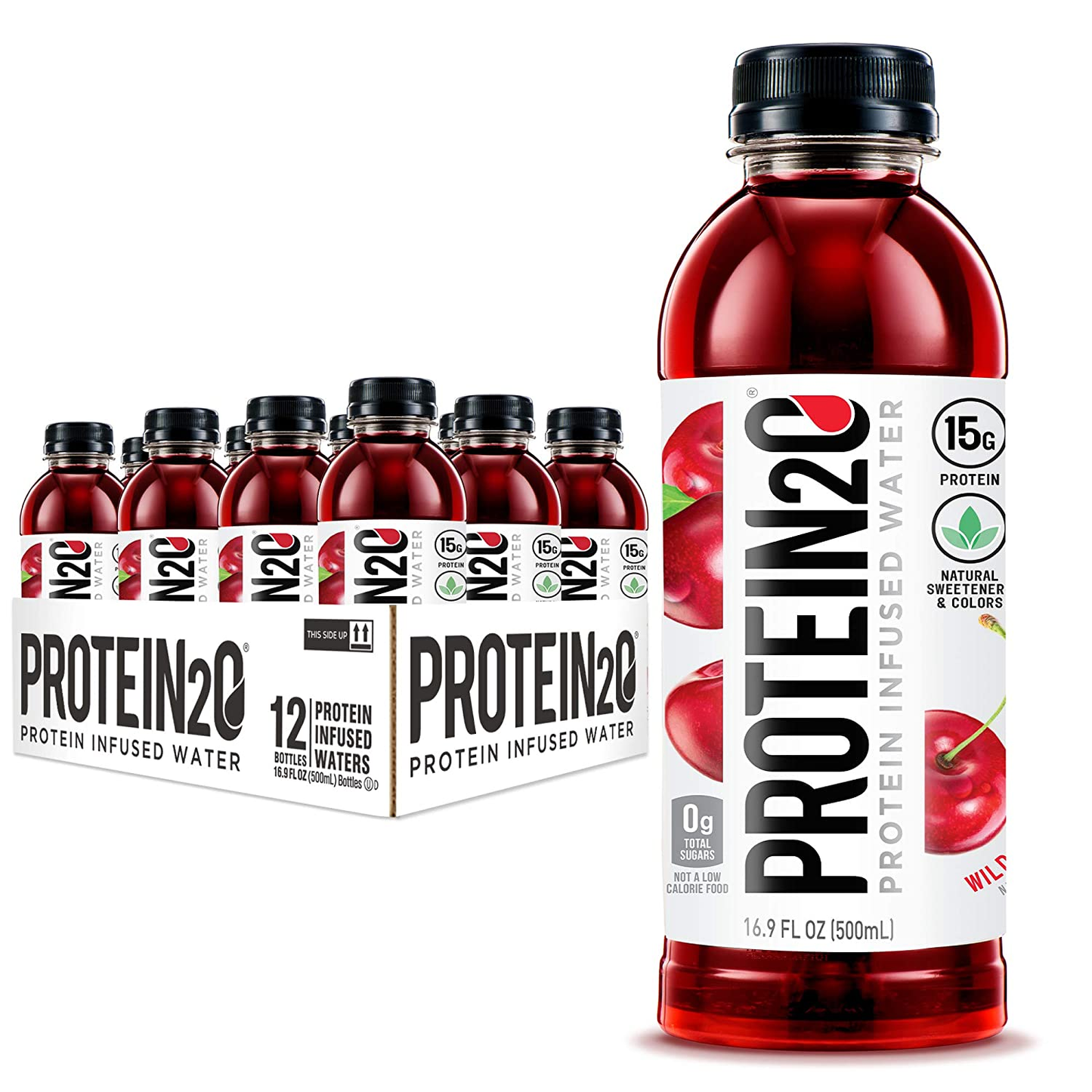 Protein2O 15G Whey Protein Infused Water, Peach Mango, 16.9 Oz Bottle (Pack of 12)