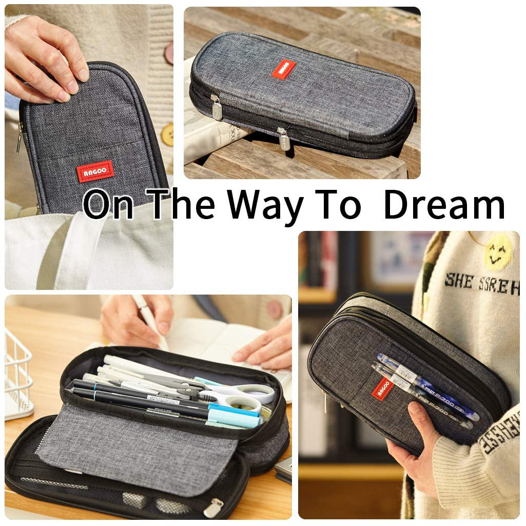 EASTHILL Big Capacity Pencil Pen Case Office College School Large Storage High Capacity Bag Pouch Holder Box Organizer