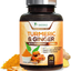 Turmeric Curcumin with BioPerine & Ginger 95% Curcuminoids 1950mg - Black Pepper for Absorption, Made in USA, Natural Immune Support, Turmeric Ginger Supplement by Natures Nutrition