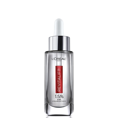 L'Oreal Paris Skincare Revitalift Derm Intensives 1.5% Pure Hyaluronic Acid Face Serum, Hyaluronic Acid Serum for Skin, Hydrates, Moisturizes, Plumps Skin, Reduces Wrinkles, Anti Aging Serum, 1 Oz