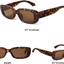 BUTABY Rectangle Sunglasses for Women Retro Driving Glasses 90’S Vintage Fashion Narrow Square Frame UV400 Protection