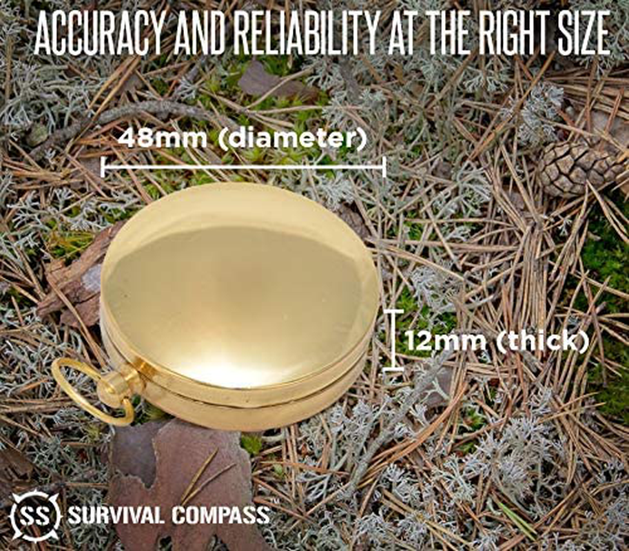 Sharp Survival Best Camping Survival Compass | Glow in the Dark Military Compass Survival Gear Compass