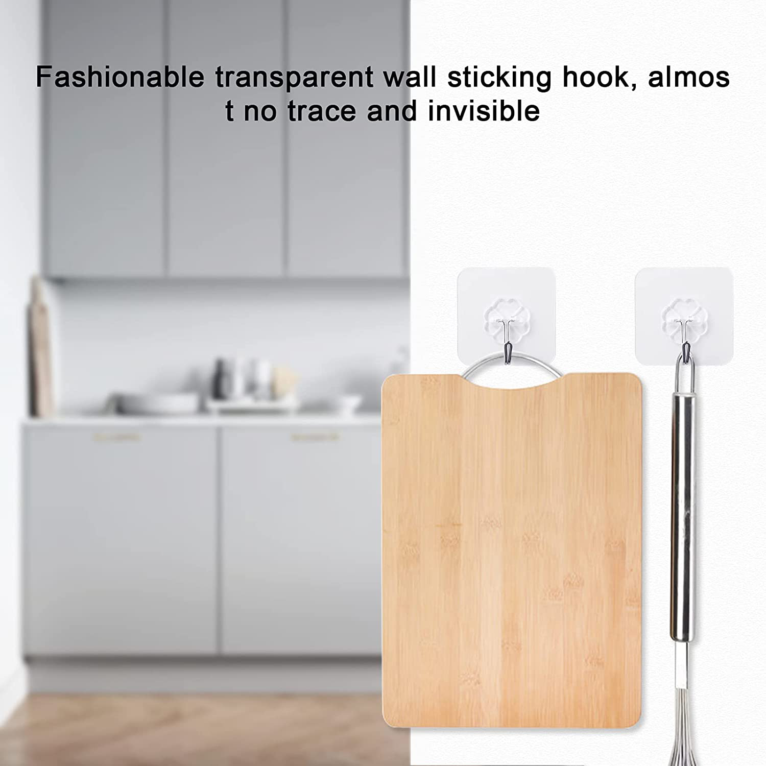 Angyues Adhesive Wall Hooks,20 Pieces Waterproof Oilproof Bathroom and Kitchen Heavy Duty Adhesive Hooks , Transparent Practical Wall Hook Coat Hooks, Ceiling Hooks for Hanging Plants13 Pounds (Max)