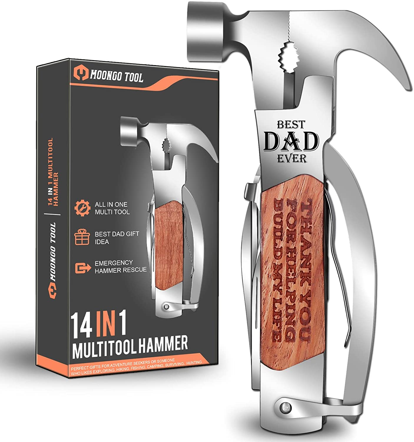 Hammer Multitool Camping Gear Tools with Gift-Boxed