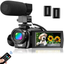 Video Camera Camcorder for YouTube, Aasonida Digital Vlogging Camera FHD 1080P 30FPS 24MP 3.0 Inch 270° Rotation Screen Video Recorder with Microphone, Remote Control, 2 Batteries