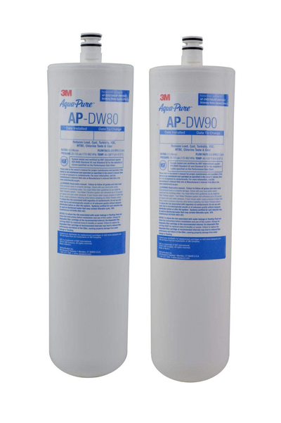 3M Aqua-Pure Under Sink Replacement Water Filter AP-DW80/90, For Aqua-Pure AP-DWS1000, Reduces Particulate, Chlorine Taste and Odor, Lead, Cysts, VOCs, MTBE